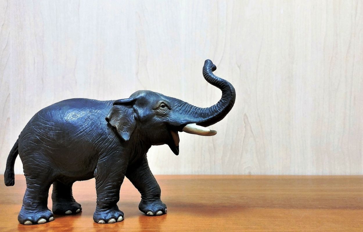 Imagem mostra elefante de decoração - amuleto da sorte