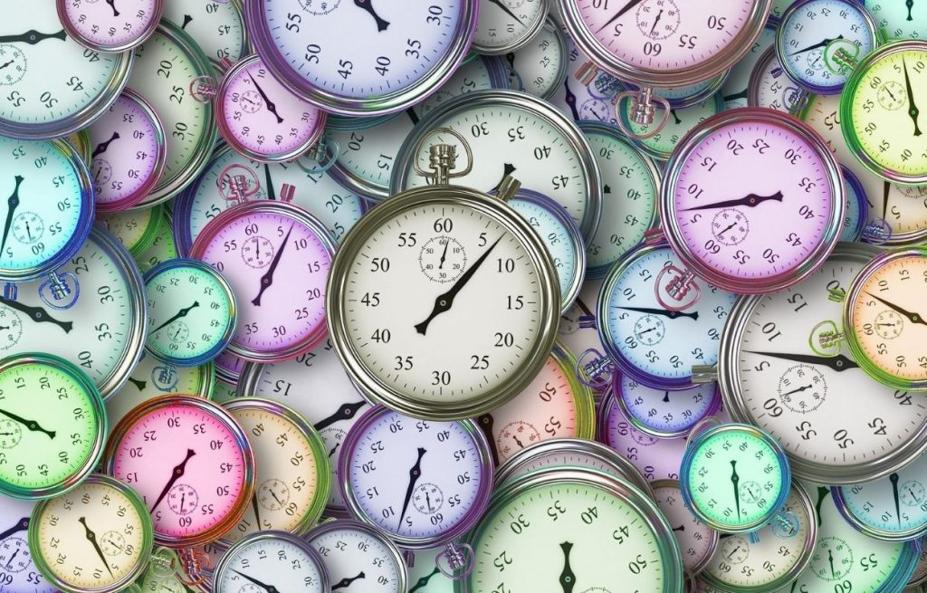 Imagem mostra relógios - significado das horas iguais