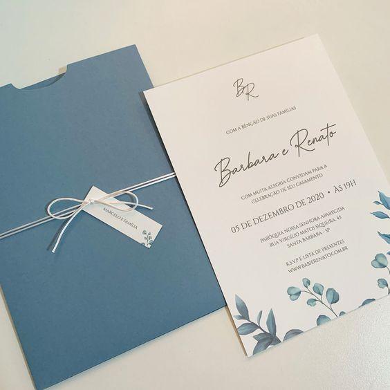 Imagem mostra convite de casamento