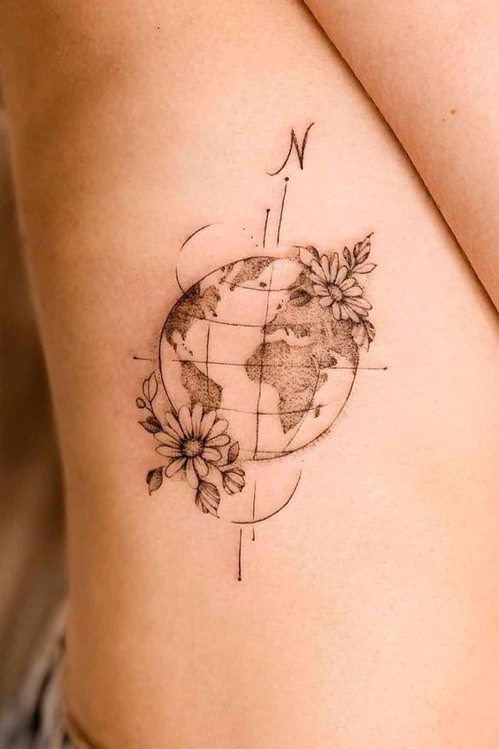 Imagem mostra tatuagem para quem ama viajar