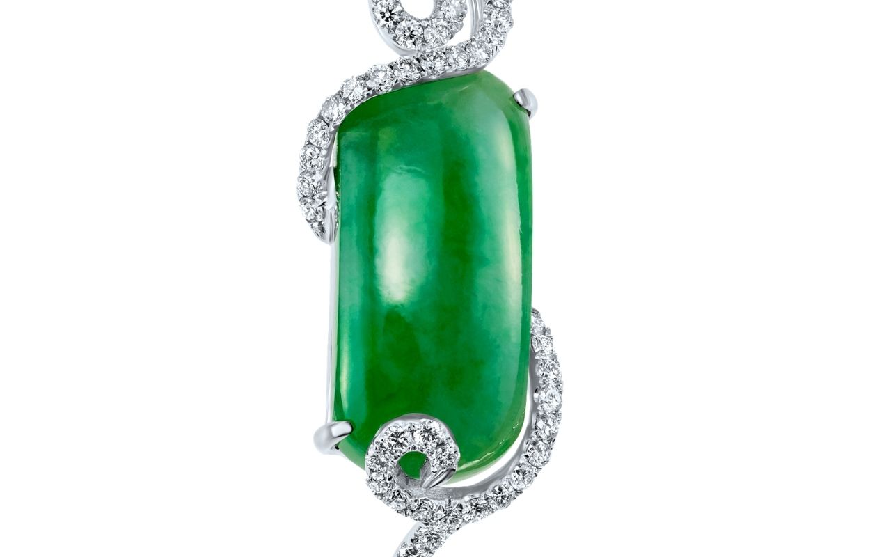 Imagem mostra jade verde - cristais e seus significados