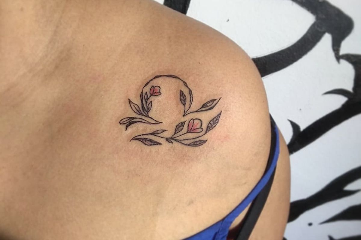 tatuagem do signo de Libra