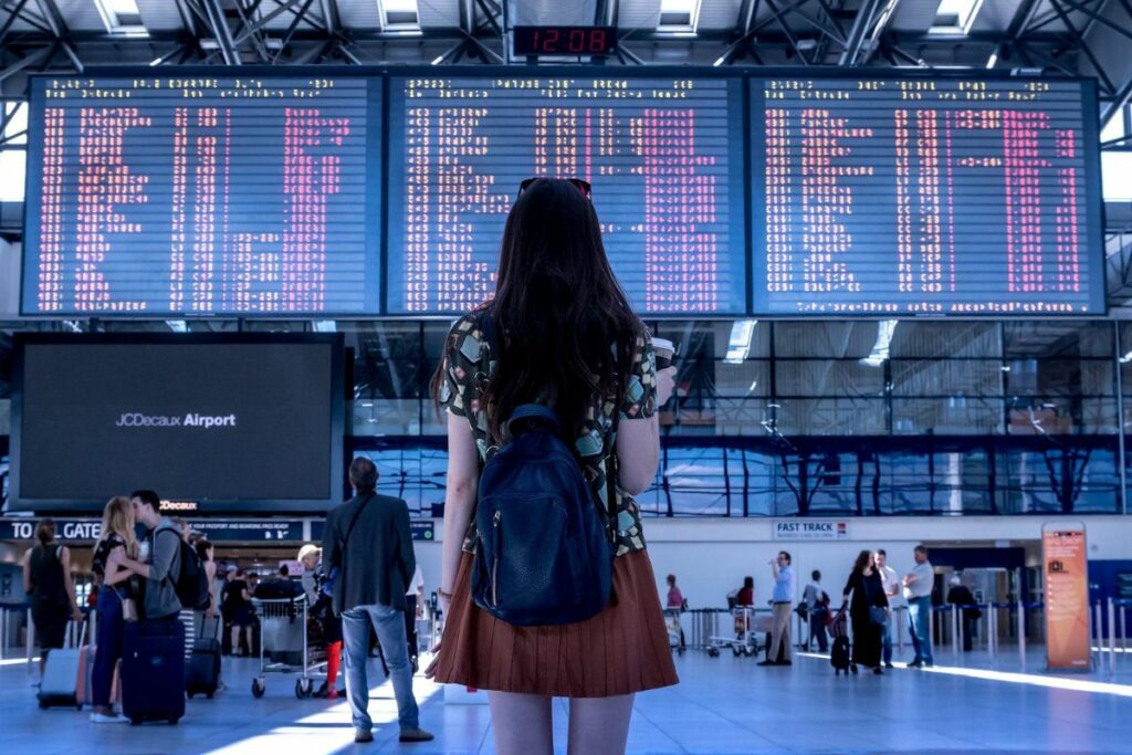 legenda para foto no aeroporto